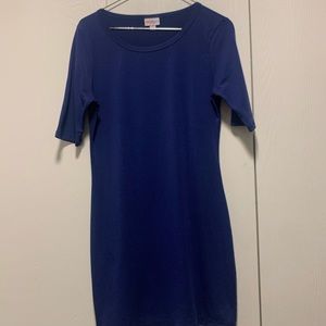 LuLaRoe Julia t-shirt dress Size S dark blue short
